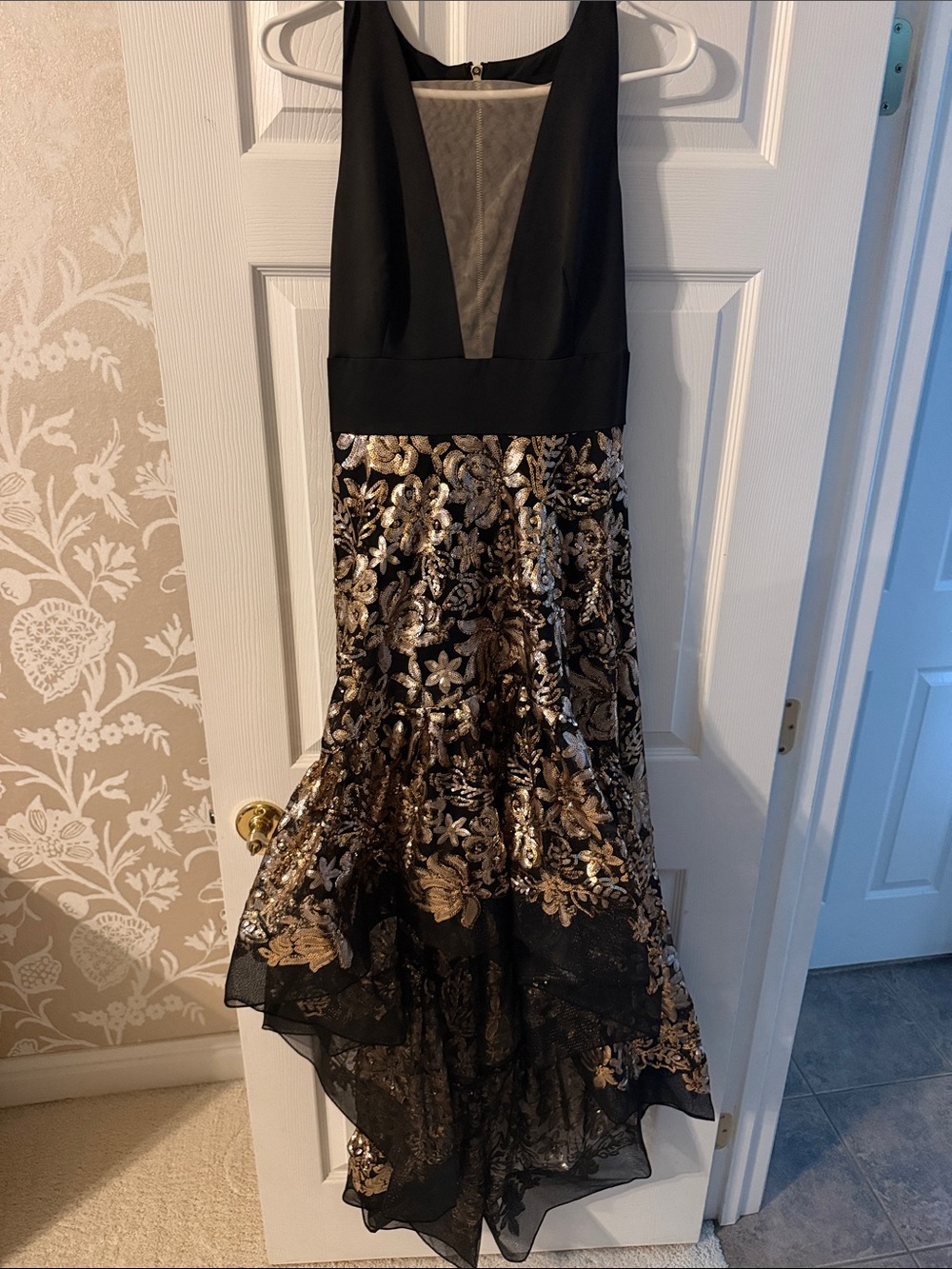 Louise Gown in Black, Gold & Silver - Picture 5 of 5